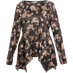 Usha Blouse  lichtbeige / lichtbruin / donkerbruin