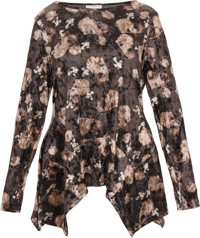 Usha Blouse  lichtbeige / lichtbruin / donkerbruin