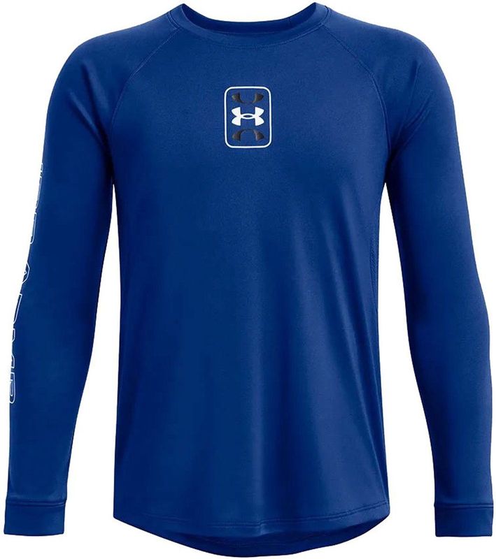 Under Armour - Baseline Shooting T-shirt - Blauw - Lange Mouwen - 8 Years