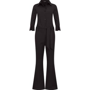 Mi Piace Travelstof Jumpsuit Flared - Comfort & Kreukvrij - Zwart - Maat XXL/44 - 202154
