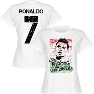 Ronaldo 7 Portugal Vlag T-Shirt - Dames - XXL - 16