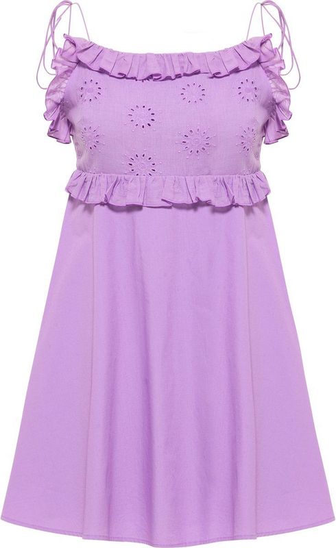 Mymo - Nolie - Mini-jurk - Lila - Spaghettibandjes