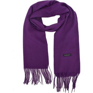 Pashmina Sjaal - Paars | Polyester | 180 x 70 cm | Fashion Favorite