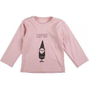 Plum Plum - tshirt met lange mouwen en kabouter - oud roze - maat 86-92