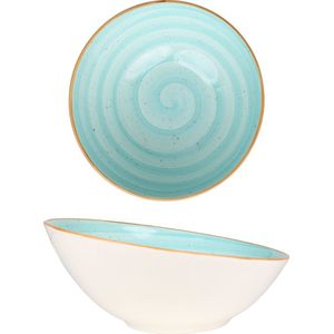 Bonna Kommetje - Aqua - Porselein - 18 cm (450cc) - set van 6
