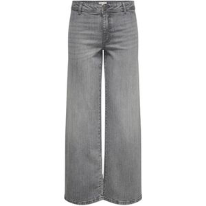 JDY - JDYVANESSA - Jeans - Grijs - Midwaist Wide-leg