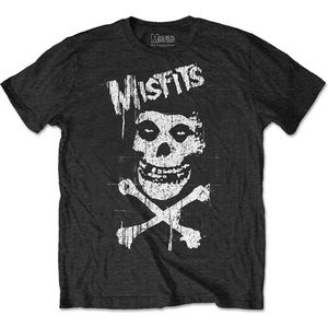 Misfits - Cross Bones Heren T-shirt - 2XL - Zwart