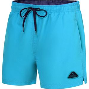 Ladeheid LA-ZA-SWS-Short Heren Zwembroek - Zwemshorts - met zijzakken en achterzak - sneldrogend - met binnenslip van mesh - Koordsluiting - Polyester - Azuurblauw/Marineblauw - S