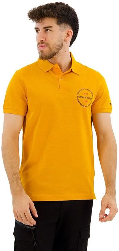 Tommy Hilfiger Roundle Reg Korte Mouw Poloshirt Oranje S Man