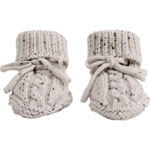 Lodger Slofjes Gebreid Met Kabel - 0-6mnd - Ground