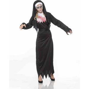 Karnival Costumes Halloween kostuum Dames Zombie Non Met Bloed Halloween Kostuum Volwassenen Carnavalskleding Dames - Zwart/Wit - Maat XL