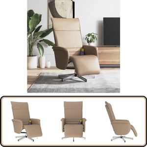 vidaXL Massagestoel verstelbaar met voetensteun Massagestoel - Kapstok - Lounge Stoel - Relaxstoel - Ergonomische Stoel