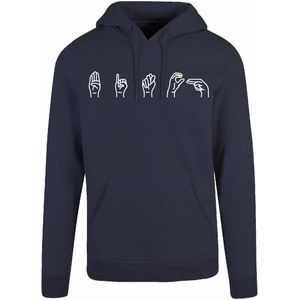 7311 - Hoodie - Gebarentaal; Bitch-Navy-S