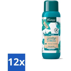 Kneipp - Badschuim - Goodbye Stress - Watermunt & Rozemarijn - 400 ml - Voordeelverpakking - 12 stuks