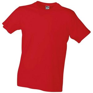 James and Nicholson Heren Slim Fit T-Shirt (Rood)