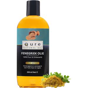 Fenegriek Olie 250ml | 100% Puur & Onbewerkt | Fenugreek Oil| Food-Grade Kwaliteit Fenegriek olie voor een Stralende Huid en Glanzend Haar