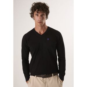 Felix Hardy - Classic V-Neck Knit Sweater - Heren - Zwart - 100% Katoen
