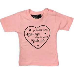 Logostar Baby T-shirt 80 roze met hartje aankondiging bekendmaking zwangerschap