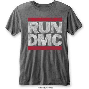 Run DMC - DMC Logo Heren T-shirt - XL - Grijs