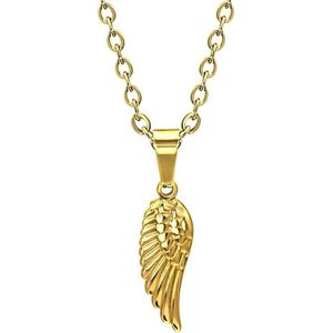Amanto Ketting Can Gold - 316L Staal - Vleugel - 8x21mm - 45cm