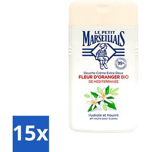 Le Petit Marseillais - Douchecrème - Oranjebloesem - Hydraterend - 250ml - Bulkverpakking - 15 stuks