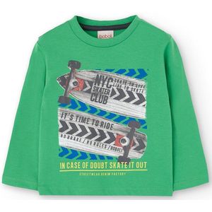 Boboli Knit T-shirt Met Lange Mouwen Groen 12 Months Jongens