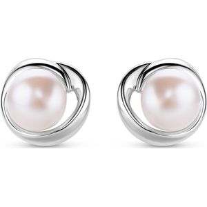 Miore® - Parels Zilveren Oorbellen Knopjes - Dames - 925 Sterling Zilver -Zoetwaterparel - Wit - Allergeenvrij - Studs - Handgemaakte Hoogwaardige Sieraden