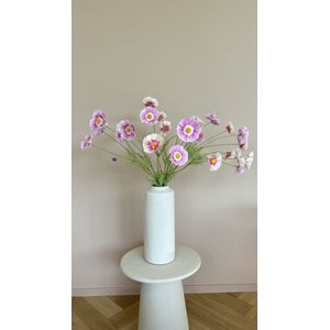 BLOEMM. – Zijden Bloemen - Cosmos Lavendel & Zalm (Mix) – Set van 6 Kunstbloemen – Decoratie Woonkamer – Kunstbloemen Boeket – Zonder vaas