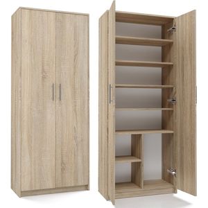 OLIV - Kantoorkast - Sonoma - Gelamineerde Spaanplaat - 2 Deuren - 74x35x180 cm