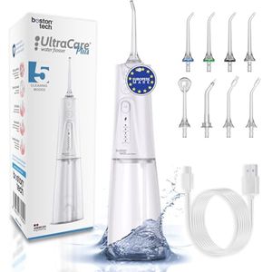 Waterflosser voor Thuis en Reizen met 8 Mondstukken en 5 Gebruiksmodes