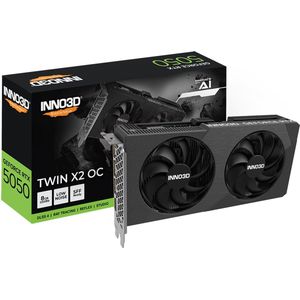 INNO3D NVIDIA GeForce RTX 5050 TWIN X2 OC - Videokaart - 8GB - GDDR7 - PCIe 5.0 - 1x HDMI 2.1b - 3x DisplayPort 2.1a