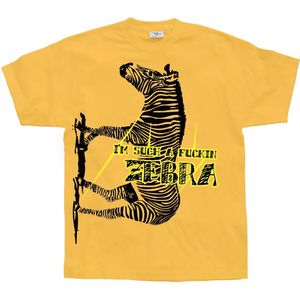 Hybris I'm Such A Fuckin Zebra T-Shirt SH-1-12028-LFH4-13 Orange-XXL