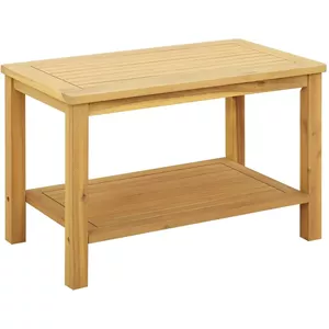 FineBuy Tafel Set Massief Sheesham-Hout en Metaal Bijzettafel set van 2 | Tafel Woonkamer Ronde | Moderne Nesttafel Houten Tafel