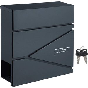 Brievenbus - Staal - Zwart - Met Sleutel
