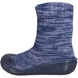 Playshoes Uniseks kindersokken, gebreid, hoge pantoffels, blauw marine 11, 18/19 EU