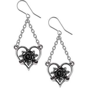 Alchemy - Heart of Blackness Oorbellen - Zilverkleurig
