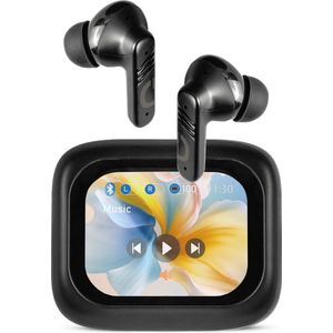 Draadloze Oordopjes Bluetooth oortjes draadloos - draadloze koptelefoons - Powerbank Case met Touchscreen - Active Noise Cancelling (ANC) - Zwart