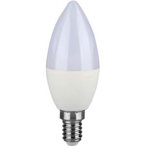 V-TAC VT-293D-N LED Lampen - Kaars - E14 - Samsung - IP20 - Wit - 5,5 Watt - 470 Lumen - 3000K - 5 Jaar