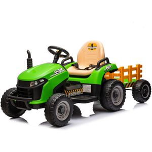 Betaalbare Goederen® elektrische trekker - 12V - groen - vrachtwagen - loopwagen - loopauto meisje - loopauto jongen - loop auto - loopauto's