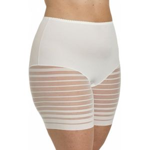 Gestreepte stretch shorts van tule met hoog taille-effect