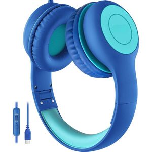 Koptelefoon kinderen met draad - Kinderkoptelefoon - Bedrade hoofdtelefoon - Veilig volume - School - Tablet - Laptop - Reizen - Muziek luisteren