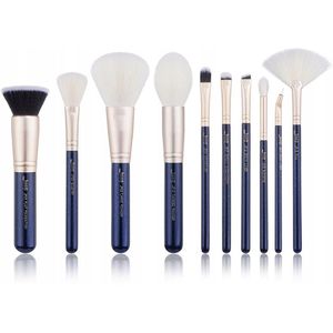 Jessup T480 Prussian Blue/Golden Sands - Set van 10 Make-up Kwasten