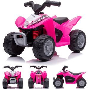Elektrische Kinderauto - Roze - Kinderquad - 3km/h - Meerijdende Auto voor Kinderen vanaf 18 Maanden