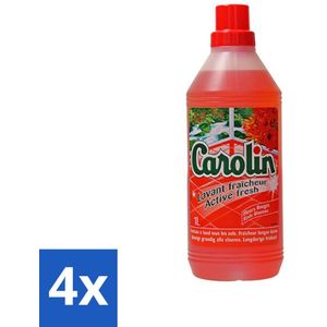 Carolin - Vloerreiniger - Rode Bloemen - 1 L - Voordeelverpakking - 4 stuks