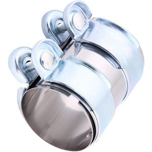 2 stuks 2,5 inch roestvrij staal Turbo uitlaatband klem - slangconnector - Catback geluiddemper klem