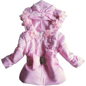 Maat 68 Zomerjas licht roze voor baby en kind Jas met roosjes en strikjes