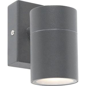 QAZQA solo - Moderne Wandlamp Up Down voor buiten - 1 lichts - D 115 mm - Donkergrijs - Buitenverlichting