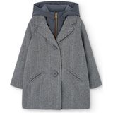 Boboli - Parka - Donkergrijs - Meisjes - Visgraatpatroon