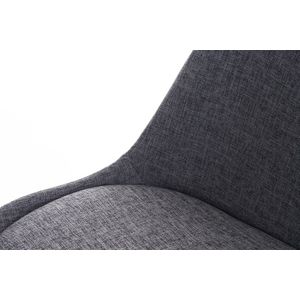 Bezoekers - Vergaderstoel Stevns Stof Square legs Z, Zwart