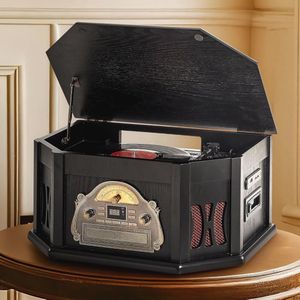 Nostalgische 10-in-1 Platenspeler met Bluetooth en Ingebouwde Luidsprekers